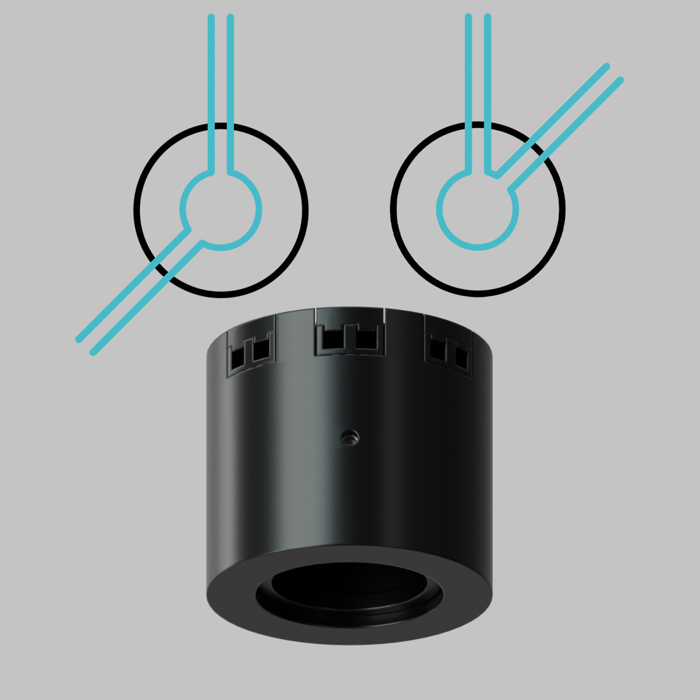 Трековый светильник FormaLighting Softrack base mounting 45°
