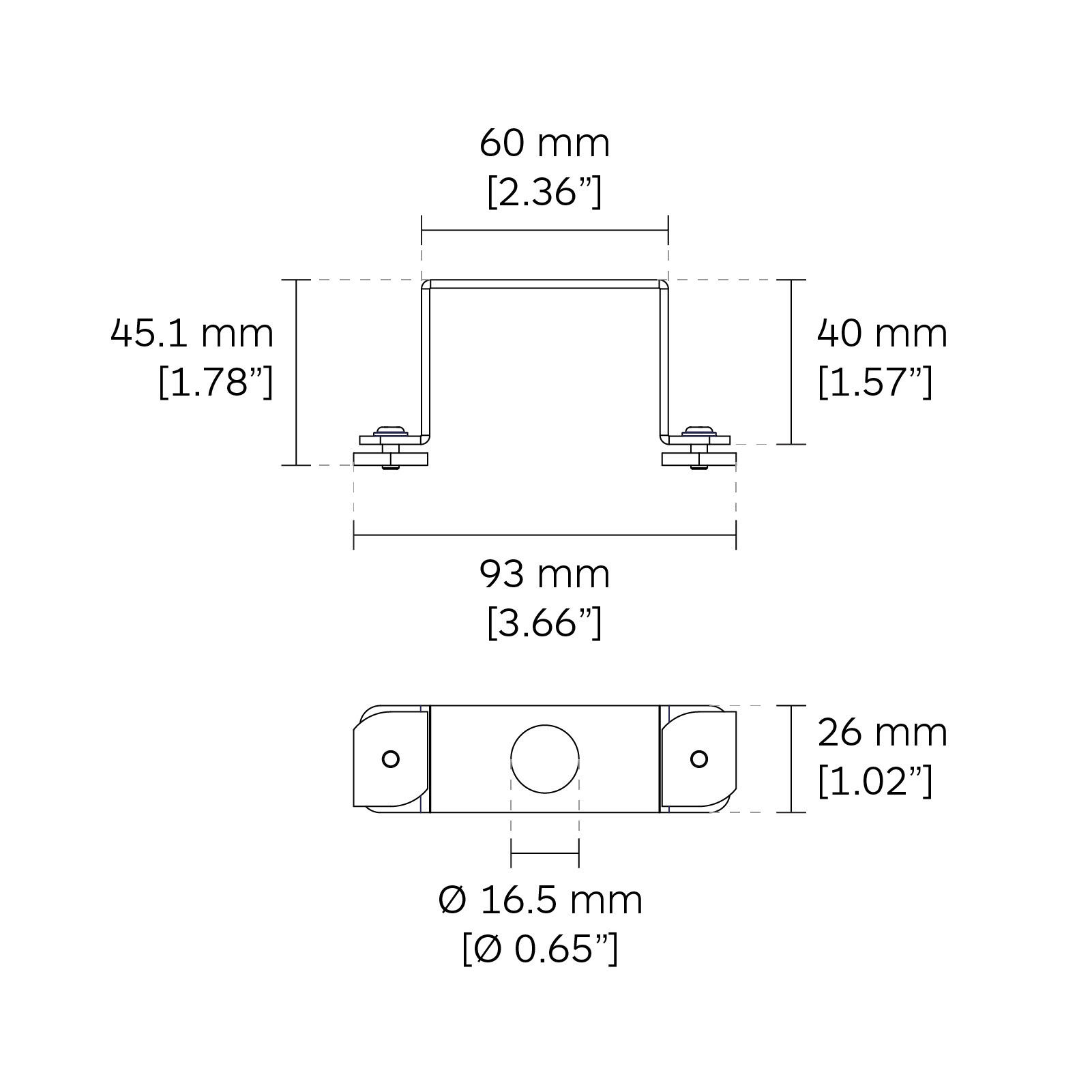 Formalighting | U Bracket for Rod Mounting