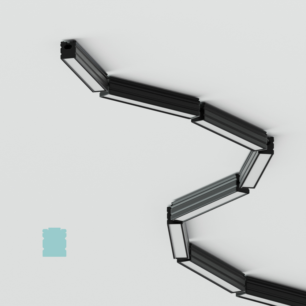 Линейный светильник FormaLighting Microline 8x7 Chain Dotless