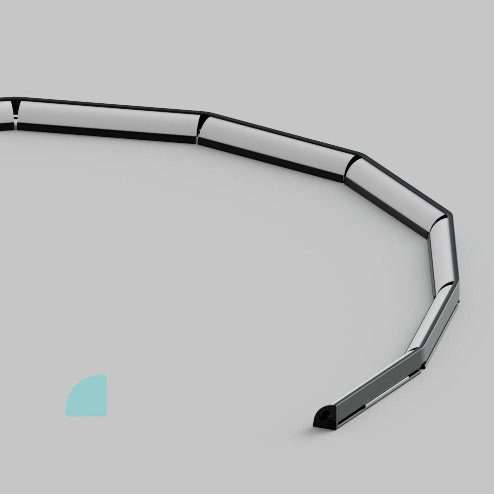 Накладной светильник FormaLighting Microline 7x7 Flex Corner - SB